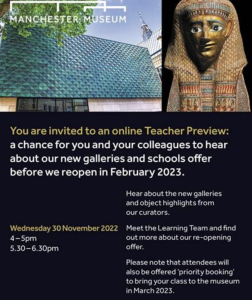 Online preview event of Manchester Museum’s transformation