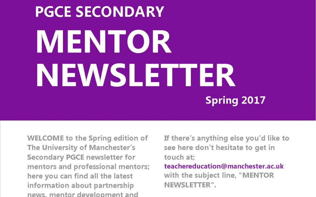 Mentor Newsletter – Spring 2017