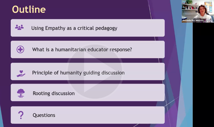 Exploring a humanitarian educator’s response to conflict